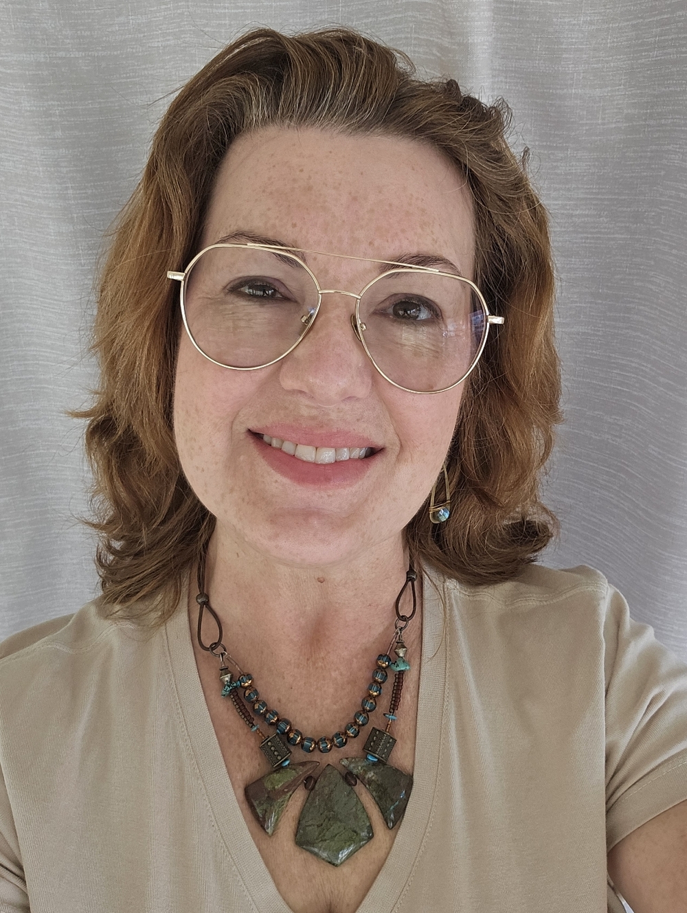 Bohemian Green Stone And Leather Statement Necklace - Hand Crafted